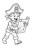 Pirat mit Schatzkarte