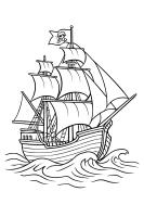 Segelndes Schiff Wellen