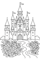 Castle with Rose Garden
