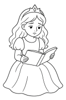 Prinzessin liest Buch