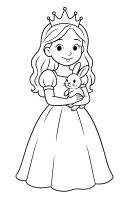 Prinzessin mit Hase