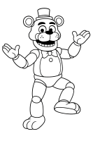 Freddy sitzt mit Mikrofon