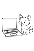 Laptop mit Rechenaufgabe