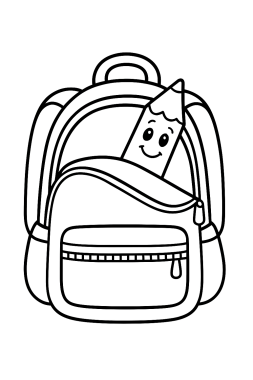 Mein erster Schulrucksack zum Ausmalen! - Free Coloring Page