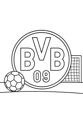 BVB Logo Ausmalbild: Zeig deine Farben! - Coloring Page
