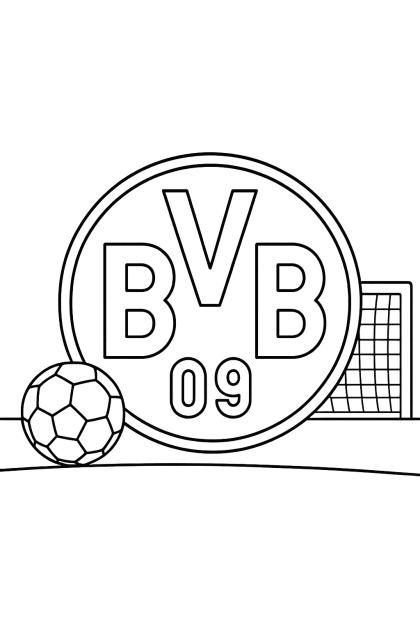 BVB Logo Coloring Page: Show Your Colors! | Colorino