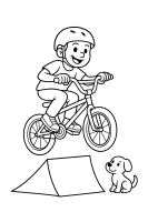 BMX mit Hund