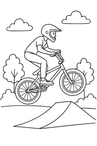 Coole BMX-Action zum Ausmalen!