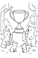 Pokal Waldtiere Podium