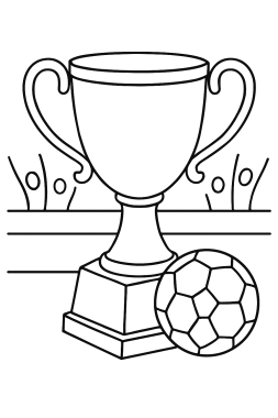 Mein realistischer Siegerpokal zum Ausmalen! - Free Coloring Page