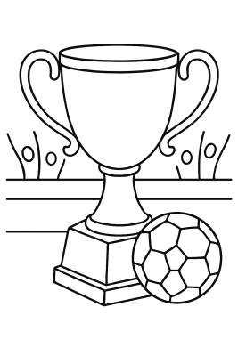 Mein realistischer Siegerpokal zum Ausmalen! - Coloring Page