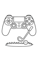 Controller Golfschläger Rasen