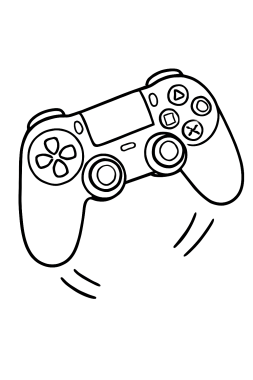 PlayStation Ausmal-Abenteuer: Controller & Co.! - Free Coloring Page