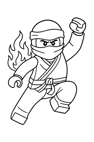 Kai der Feuer-Ninja: Dein Ausmalabenteuer!