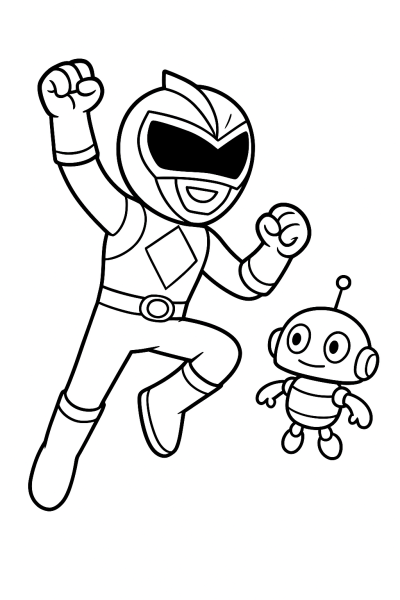 Power Rangers: Heldenhafte Ausmal-Action!