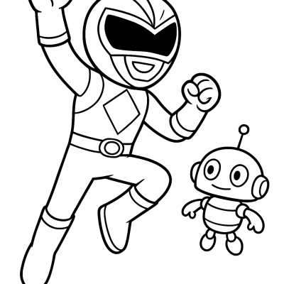 Power Rangers: Heldenhafte Ausmal-Action!