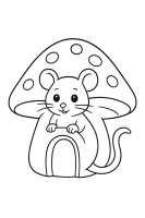 Bobo im Pilzhaus