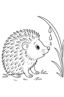 Igel unter Apfelbaum