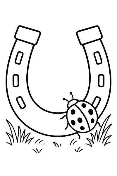 My First Horseshoe Coloring Page