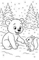 Fuchs mit Schal und Blume