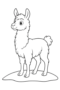 Mein flauschiges Lama zum Ausmalen