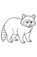 Waschbär mit Eichel