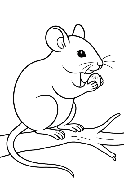 Meine erste realistische Maus zum Ausmalen!