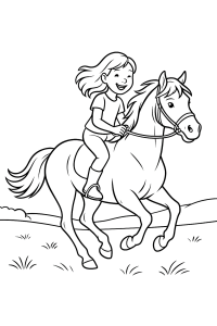 Ostwind: Mika und ihr Pferd zum Ausmalen