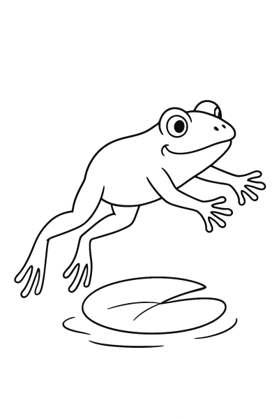 Realistic Frog Coloring: Discover Nature's Green Jumper!