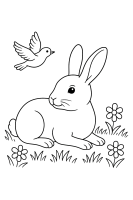 Schleich Animal in Grass with Flowers