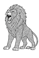 Brüllender Löwe majestätisch