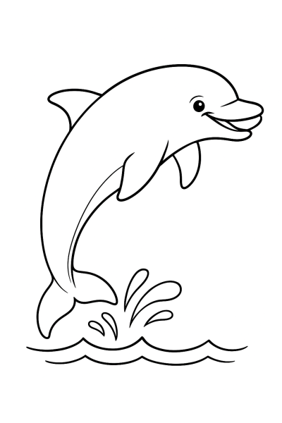 My Realistic Dolphin Coloring Page