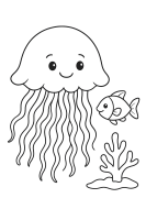 Qualle, Fisch, Koralle