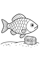 Fisch mit Schatzkiste