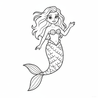 Spielende Meerjungfrau