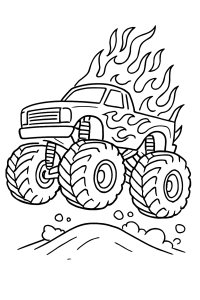 Blaze Ausmalbilder: Flammende Fahrzeuge!