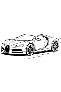 Bugatti Ausmalbild: Dein superschneller Traumwagen!