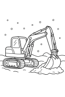 Bagger Winterlandschaft