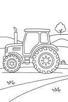 Traktor auf Feldweg