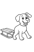 Hund zieht Schlitten