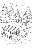 Schlitten im Märchenwald