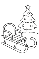 Sled by Christmas Tree