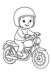 Mein erstes Motorrad: Realistische Ausmalbilder