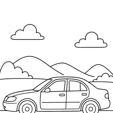 Mein erstes realistisches Auto-Ausmalbild