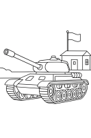 Panzer am Militärgebäude