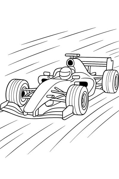 Rase los! Mein realistisches Formel 1 Auto zum Ausmalen