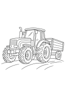 Fahrend auf dem Feld