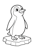 Pinguin auf Eisberg