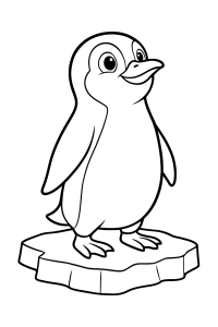 Mein erster Pinguin: Realistisches Ausmalbild