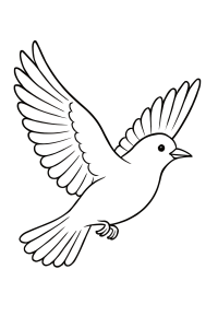 Mein erster realistischer Vogel zum Ausmalen